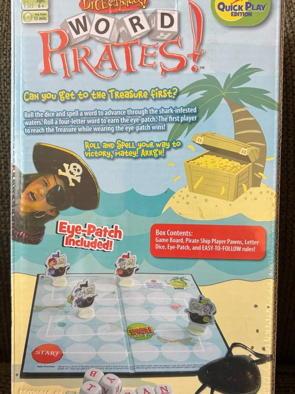 Dicecapades! Word Pirates! Board game NWT